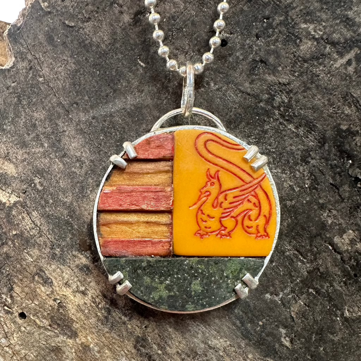 Red Dragon in Michigan pendant